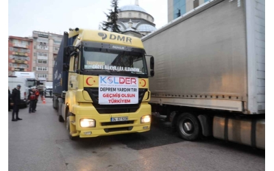 İzmit Belediyesi yardım araçları KOLDER ile yola çıktı